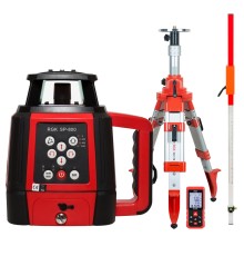 Комплект: ротационный нивелир RGK SP-800 с калибровкой + элевационный штатив RGK SH-170 + рейка RGK LR-2 + дальномер RGK DL100