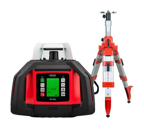 Купить Комплект: ротационный нивелир RGK SP-610 с калибровкой + элевационный штатив RGK SH-170