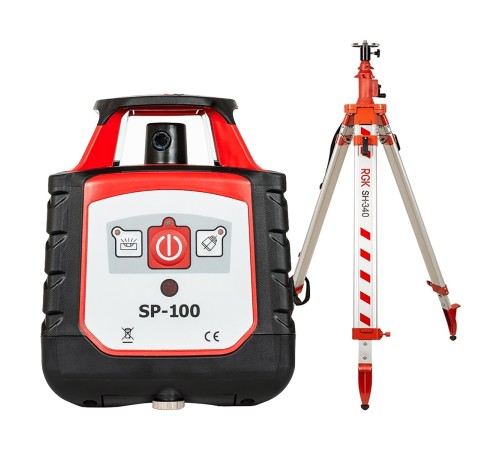 Купить Комплект: ротационный нивелир RGK SP-100 с калибровкой + элевационный штатив RGK SH-340