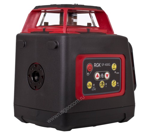 Комплект: ротационный нивелир RGK SP-400G с калибровкой + штатив RGK SH-170 рейка RGK LR-2