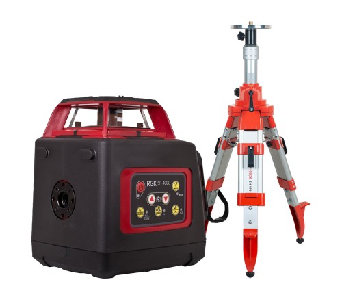 Купить Комплект: ротационный нивелир RGK SP-400G с калибровкой + элевационный штатив RGK SH-170