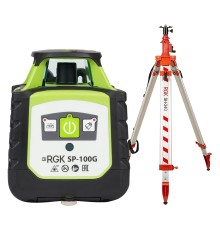 Комплект: ротационный нивелир RGK SP-100G + элевационный штатив RGK SH-340