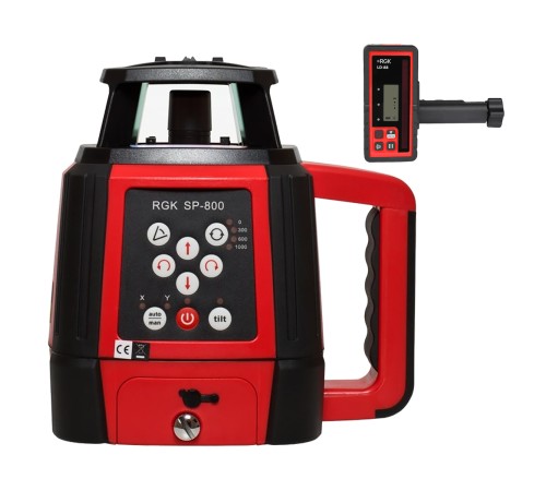 Комплект: ротационный нивелир RGK SP-800 + миллиметровый приёмник излучения RGK LD-88