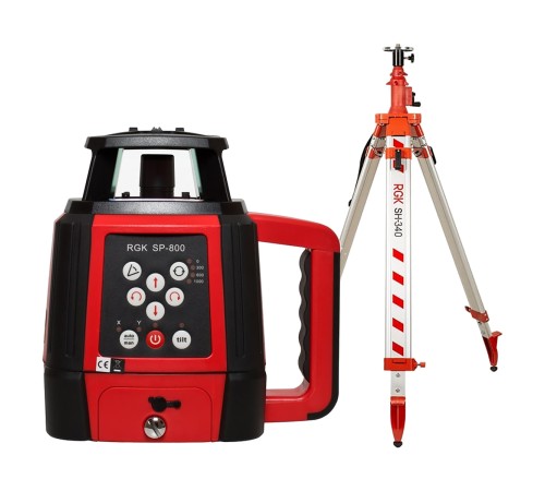Купить Комплект: ротационный нивелир RGK SP-800 + элевационный штатив RGK SH-340
