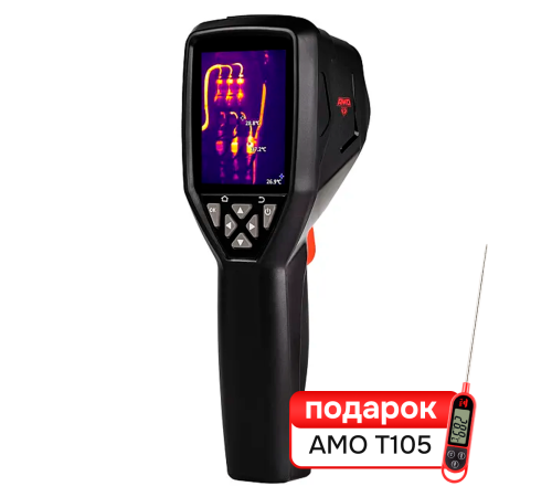 Купить Комплект тепловизора AMO T820 с поверкой и контактного термометра AMO T105