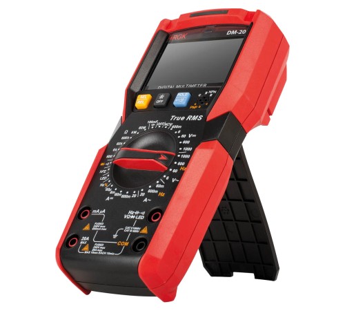 Комплект мультиметра RGK DM-20 и рулетка AMO R303