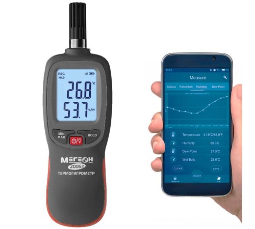 Купить Термогигрометр МЕГЕОН 20063 с Bluetooth